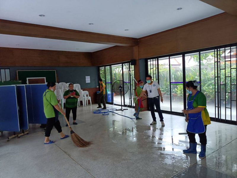 งานทำความสะอาด โรงเรียนวัดสระเกศ โรงเรียนร่วมพัฒนา  เตรียมการก่อนเปิดภาคเรียนที่ 1 /2565