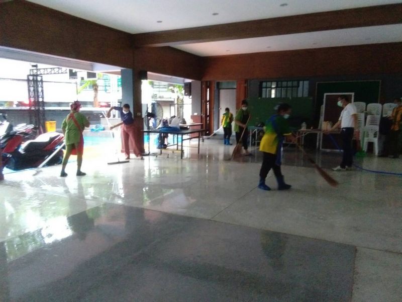 งานทำความสะอาด โรงเรียนวัดสระเกศ โรงเรียนร่วมพัฒนา  เตรียมการก่อนเปิดภาคเรียนที่ 1 /2565