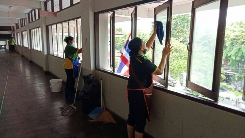 งานทำความสะอาด โรงเรียนวัดสระเกศ โรงเรียนร่วมพัฒนา  เตรียมการก่อนเปิดภาคเรียนที่ 1 /2565