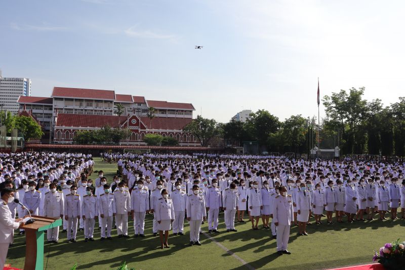โรงเรียนเทพศิรินทร์ ร่วมพิธีถวายพระพรชัยมงคล เนื่องในโอกาส วันเฉลิมพระชนมพรรษา สมเด็จพระนางเจ้าสุทิดา พัชรสุธาพิมลลักษณ พระบรมราชินี