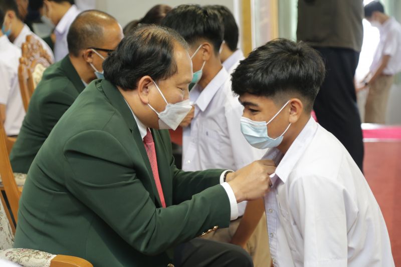 โรงเรียนเทพศิรินทร์ จัดกิจกรรมพิธีประดับเข็ม  แก่นักเรียนระดับชั้น ม.5 ปีการศึกษา 2565 รุ่น 138