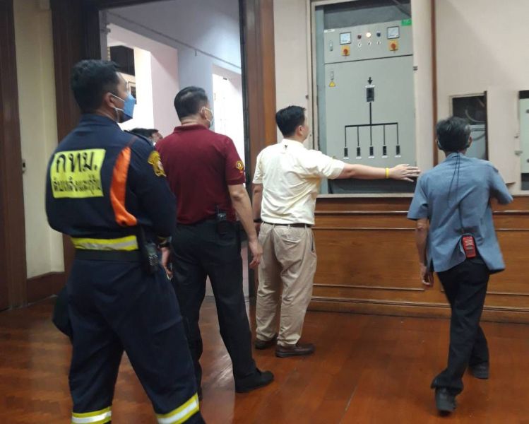 การประชุมเพื่อเตรียมการฝึกซ้อมดับเพลิงและอพยพหนีไฟ  กรณีเกิดเพลิงไหม้ในบริเวณโรงเรียน