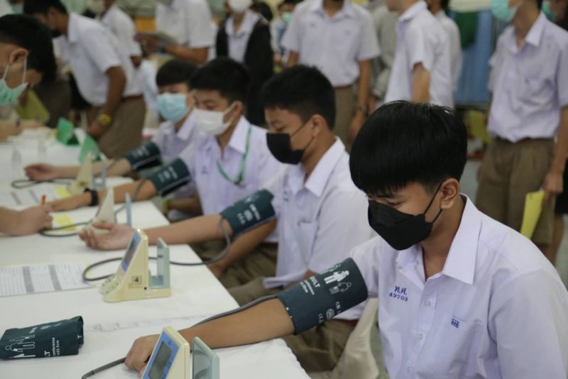 การตรวจสุขภาพนักเรียนโรงเรียนเทพศิรินทร์ ประจำปีการศึกษา 2565