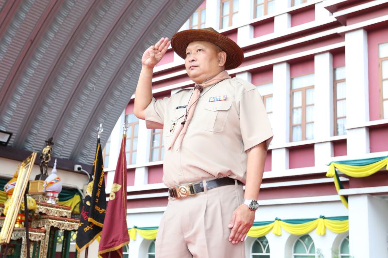 พิธีประดับบ่าและเข้าประจำกองลูกเสือสามัญรุ่นใหญ่ (ม.1) ประจำปีการศึกษา 2565