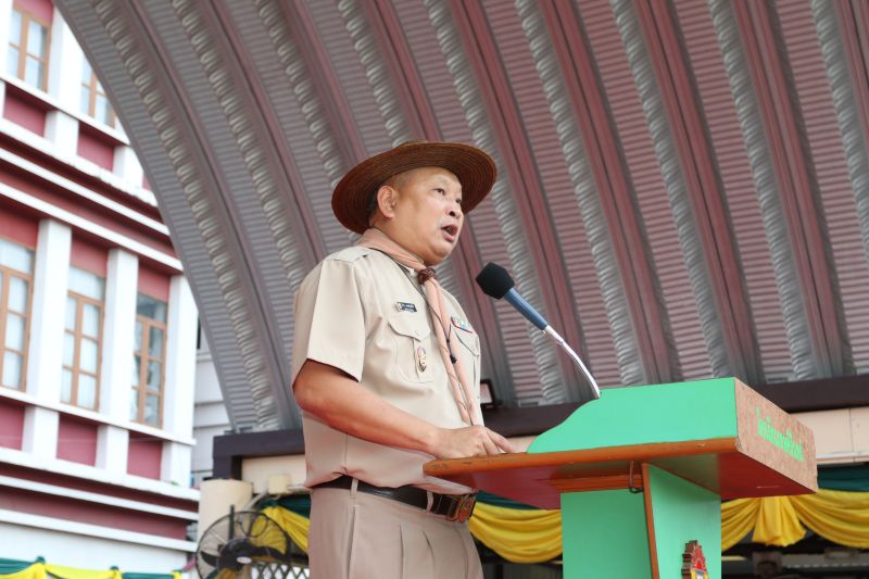 พิธีประดับบ่าและเข้าประจำกองลูกเสือสามัญรุ่นใหญ่ (ม.1) ประจำปีการศึกษา 2565