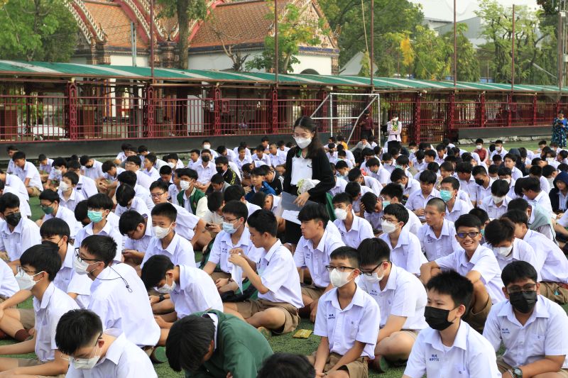 โรงเรียนเทพศิรินทร์จัดการสอบวัดผลท้ายกิจกรรมเตรียมความพร้อม  ของนักเรียนระดับชั้น ม. 1 และ ม.4 ปีการศึกษา 2566