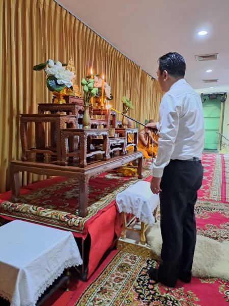 กิจกรรมทำบุญเนื่องในวันพระใหญ่ ณ ห้องประชุมเทิดพระเกียรติ โรงเรียนเทพศิรินทร์