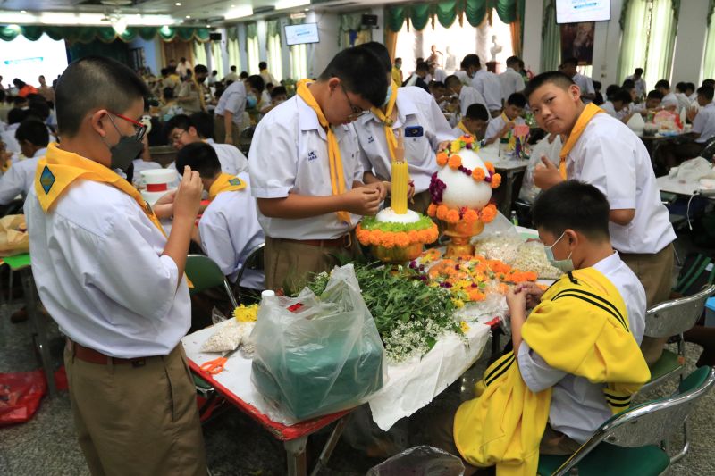 โรงเรียนเทพศิรินทร์ จัดกิจกรรมประกวดพานไหว้ครู เนื่องในพิธีไหว้ครู ปีการศึกษา 2566