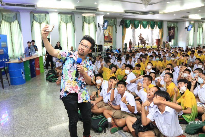 โรงเรียนเทพศิรินทร์ ร่วมกิจกรรมพิเศษ Mansome School tour 2023 : บูสความดูดี #น้ามาสอน