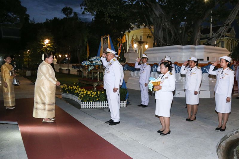 พระเจ้าวรวงศ์เธอ พระองค์เจ้าสิริภาจุฑาภรณ์ เสด็จพระราชดำเนิน ในการพระราชพิธีทรงบำเพ็ญพระราชกุศลถวายผ้าพระกฐิน