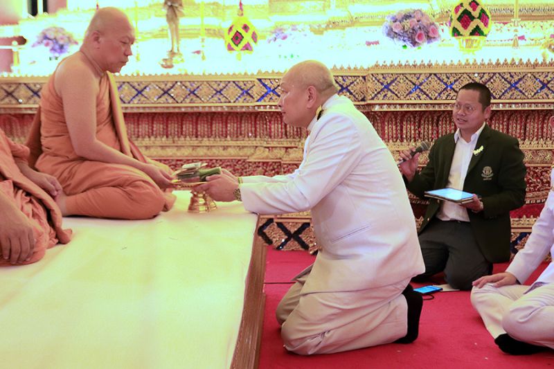 พระเจ้าวรวงศ์เธอ พระองค์เจ้าสิริภาจุฑาภรณ์ เสด็จพระราชดำเนิน ในการพระราชพิธีทรงบำเพ็ญพระราชกุศลถวายผ้าพระกฐิน
