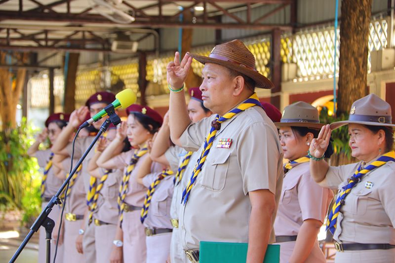 พิธีเข้าประจำกองและประดับบ่าลูกเสือรุ่นใหญ่ ปีการศึกษา 2567