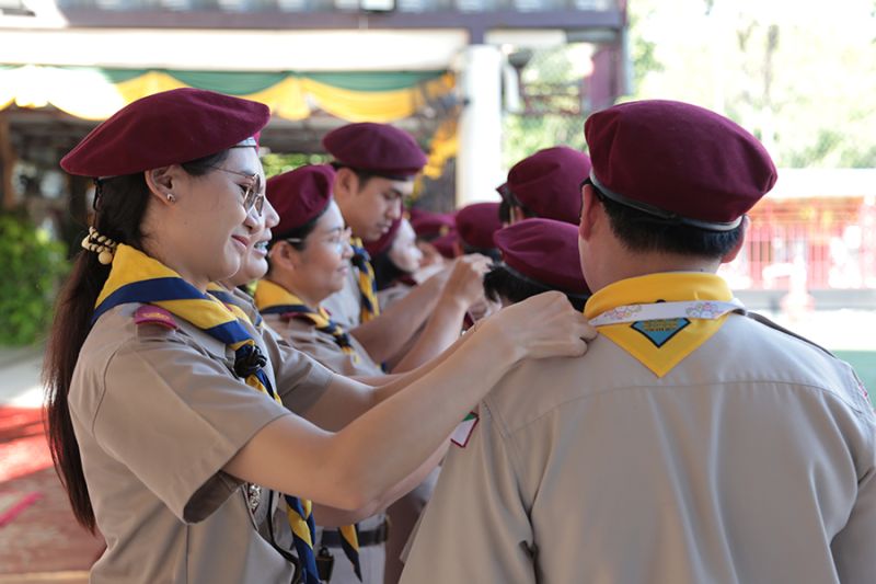 พิธีเข้าประจำกองและประดับบ่าลูกเสือรุ่นใหญ่ ปีการศึกษา 2567