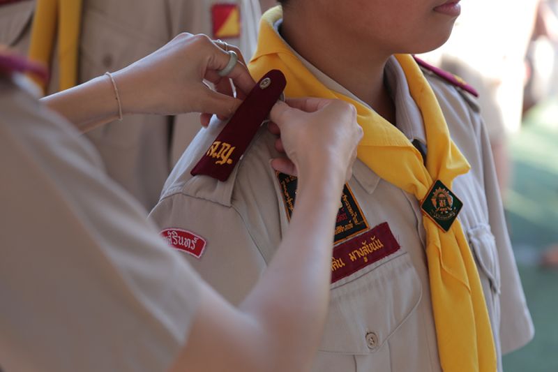 พิธีเข้าประจำกองและประดับบ่าลูกเสือรุ่นใหญ่ ปีการศึกษา 2567
