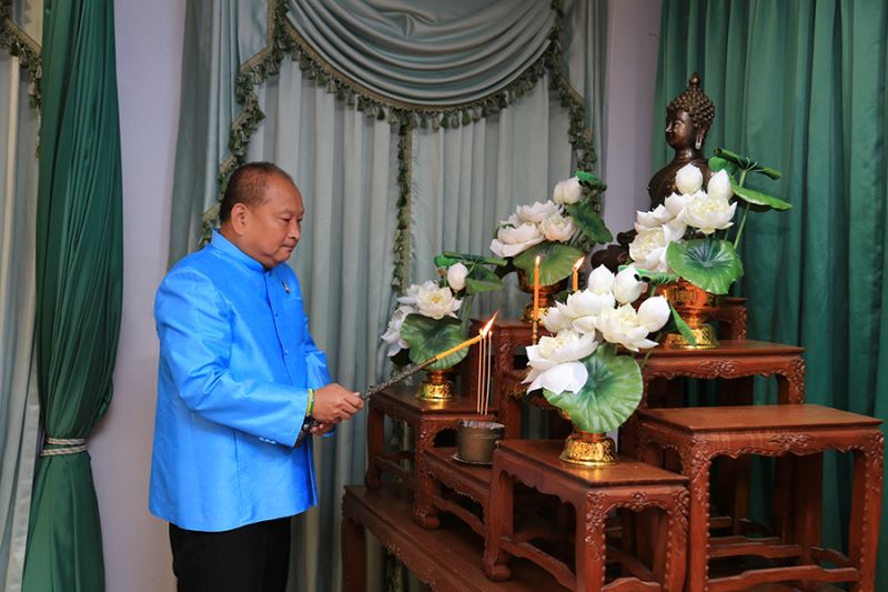 พิธีมอบประกาศนียบัตรสำหรับนักเรียนที่สอบได้ธรรมศึกษา ชั้นตรี โท เอก ประจำปีการศึกษา 2566