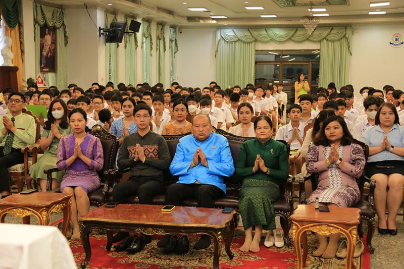 พิธีมอบประกาศนียบัตรสำหรับนักเรียนที่สอบได้ธรรมศึกษา ชั้นตรี โท เอก ประจำปีการศึกษา 2566